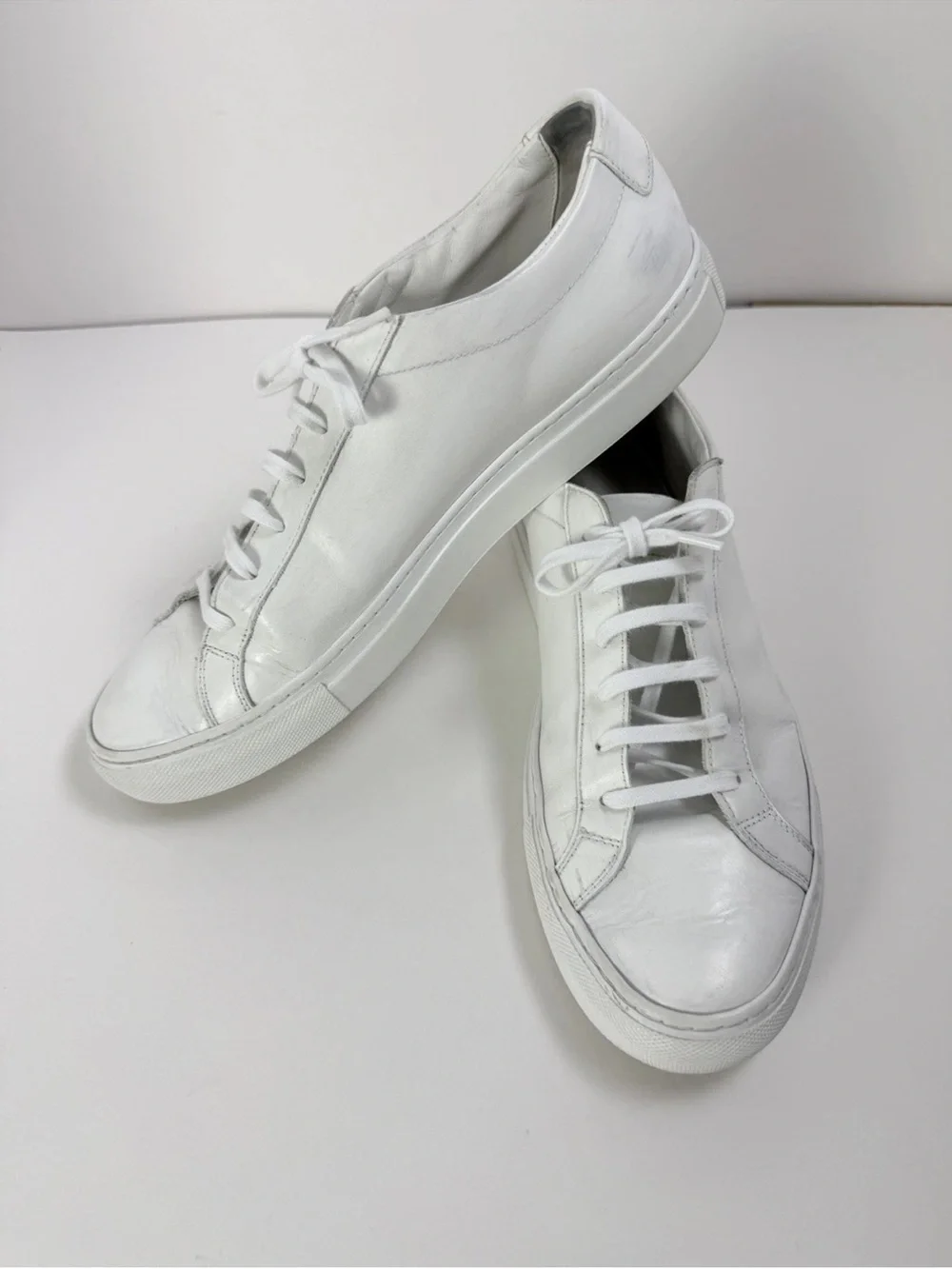 Common Projects White Leather Low-Top Sneakers